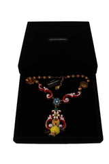 Collana a base di cristallo multicolore