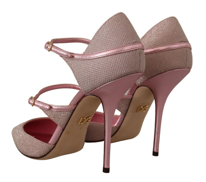 Pink Glitter High Heel Sandalen