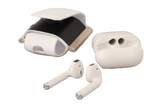 Case de airpods de cuero elegante en monocromo