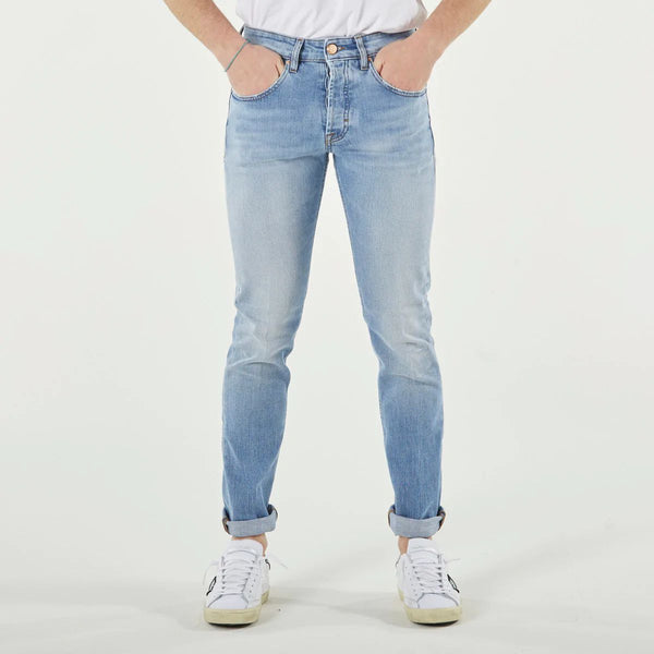 Denim de Fit Slim de Blue Blue Light