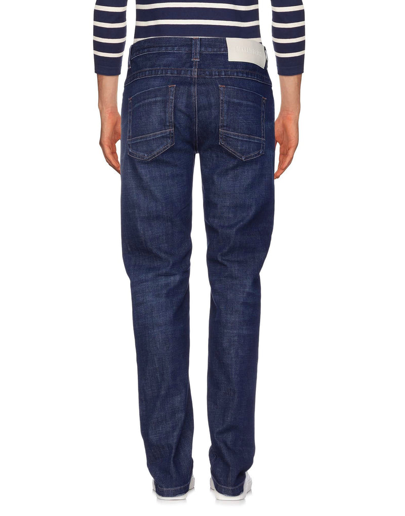 Schlanke dunkelblaue reguläre Fit -Jeans