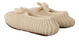 Plats de ballerine en tricot en laine chic