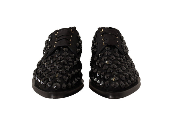 Κομψό Gros Grain Lace-up Jeweled Flats