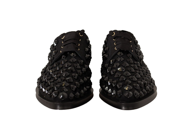 Κομψό Gros Grain Lace-up Jeweled Flats