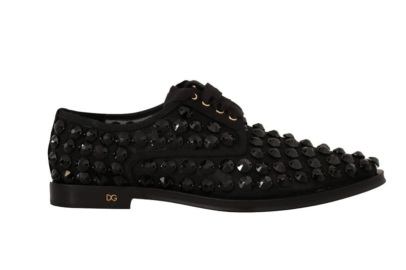 Κομψό Gros Grain Lace-up Jeweled Flats