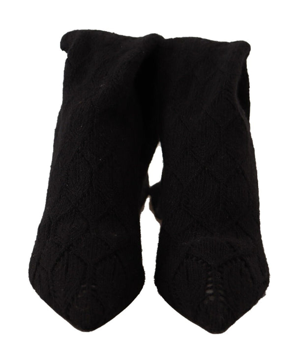 Bottes de chaussettes extensibles noires élégantes