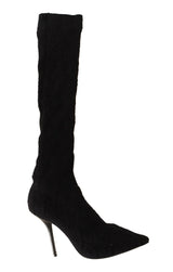 Bottes de chaussettes extensibles noires élégantes