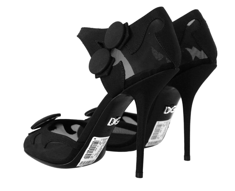 Eleganter Maschenknöchelgurt High Heels Pumps