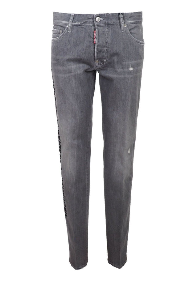 Chic Gray Slim-Fit Denim for the Modern Man