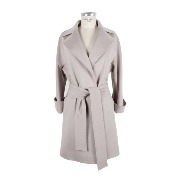 Elegante beige Wolljacke - Made in Italien