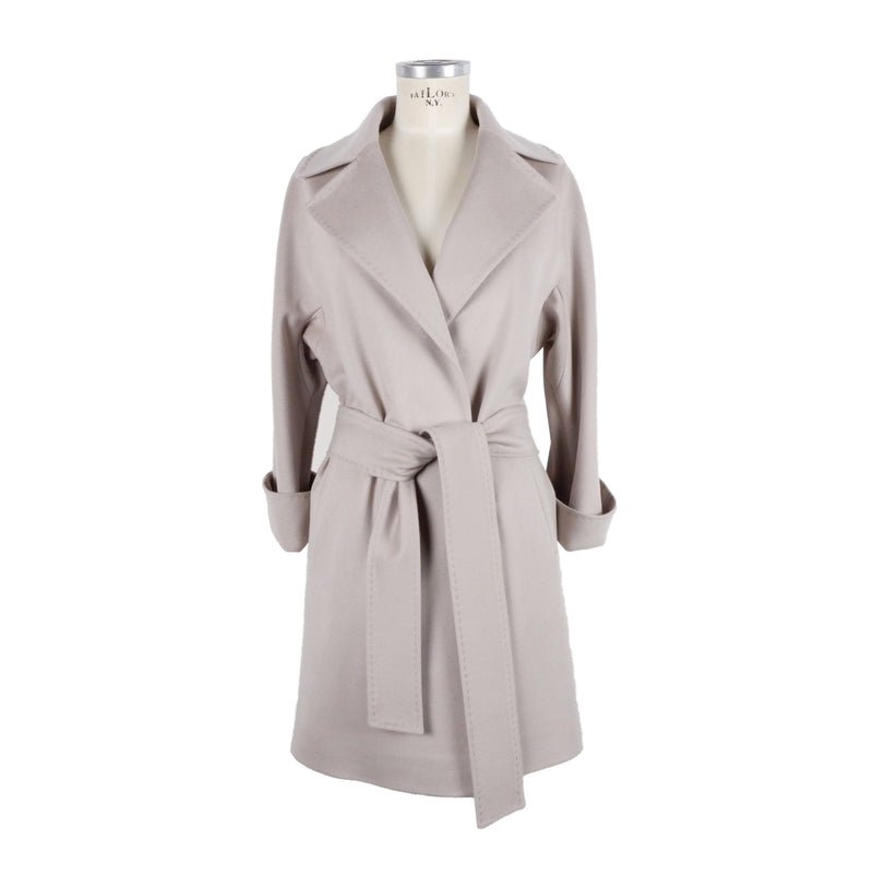 Elegante chaqueta de lana beige - Hecha en Italia