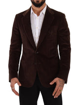 Elegante pana blazer de fit delgado