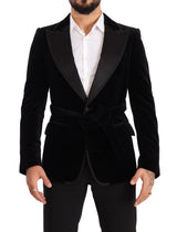 Elegante blazer de terciopelo de pecho único