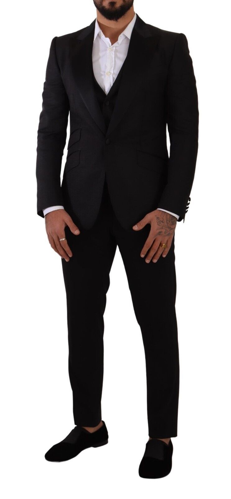 Sicilia Slim Fit Black Suite Ensemble