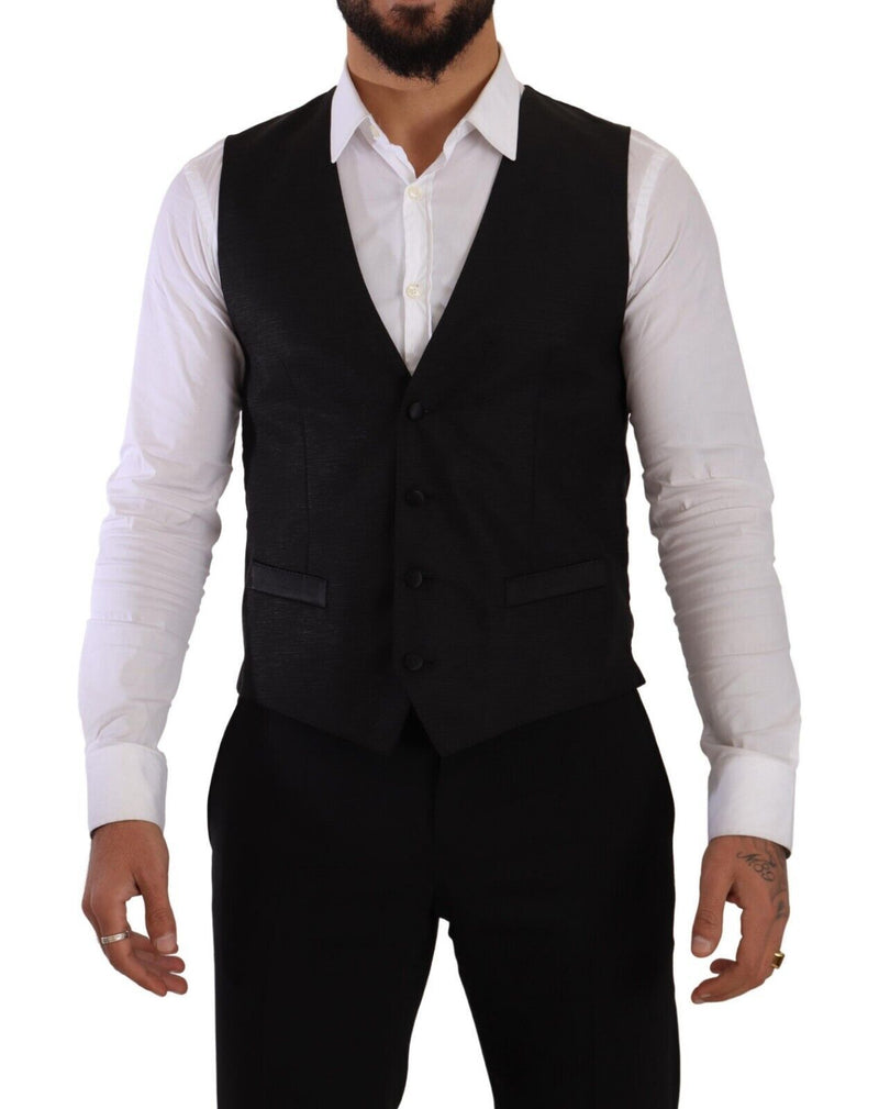 Sizilien Slim Fit Black Anzug Ensemble