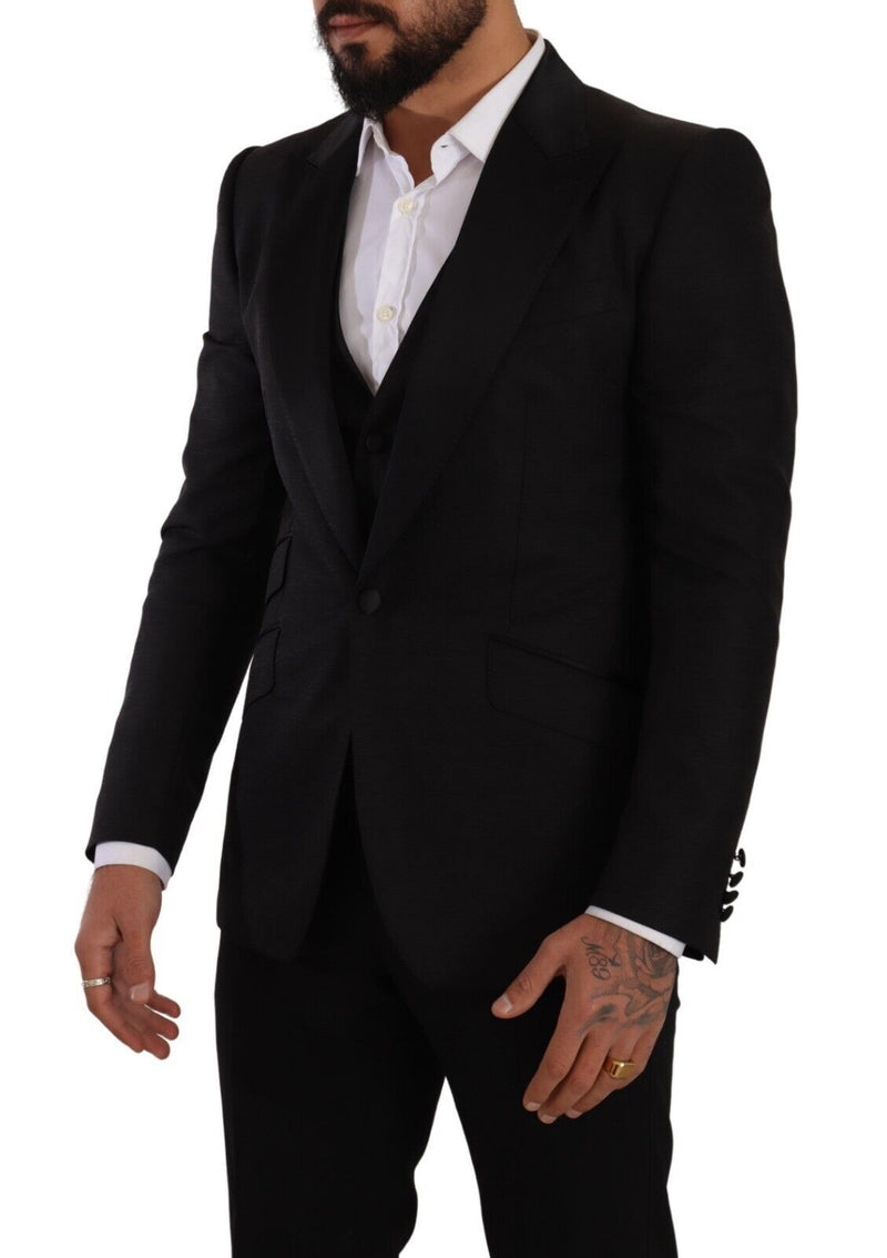 Sicilia Slim Fit Black Suite Ensemble