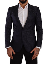 Elegante Blazer formal de martini azul oscuro oscuro