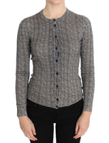 Cardigan en laine noir et blanc élégant