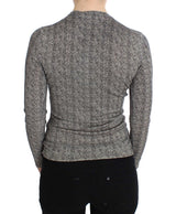 Cardigan en laine noir et blanc élégant