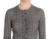 Cardigan en laine noir et blanc élégant