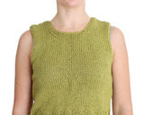 Chic Green Strick ärmellose Westepullover