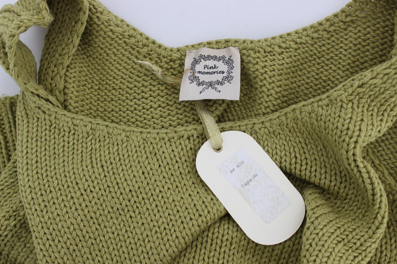 Élégant pull gilet sans manches en tricot vert