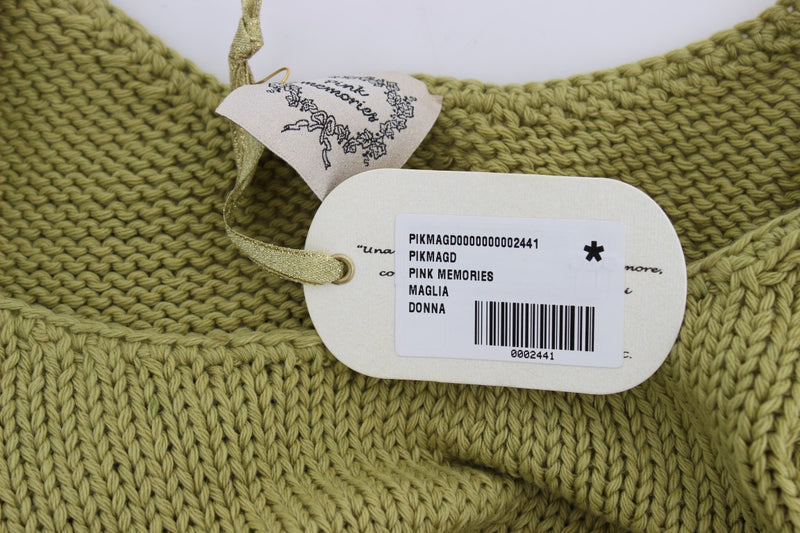 Élégant pull gilet sans manches en tricot vert