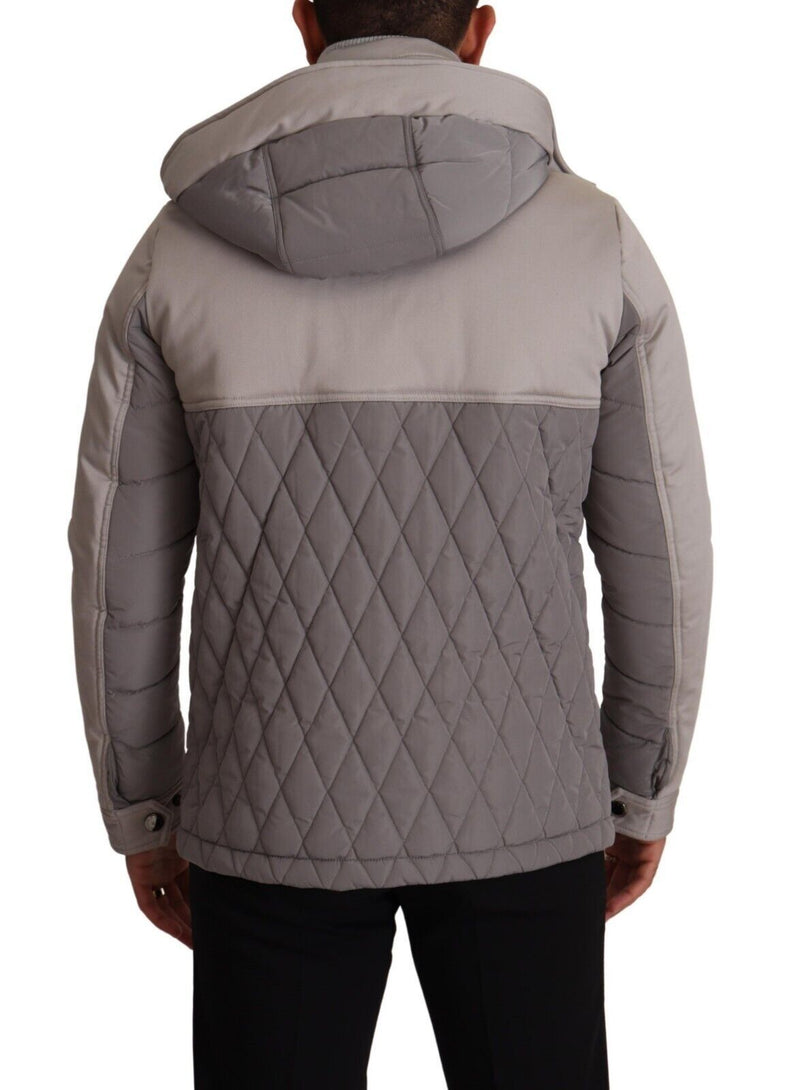 Elegante chaqueta gris de viento gris liviano