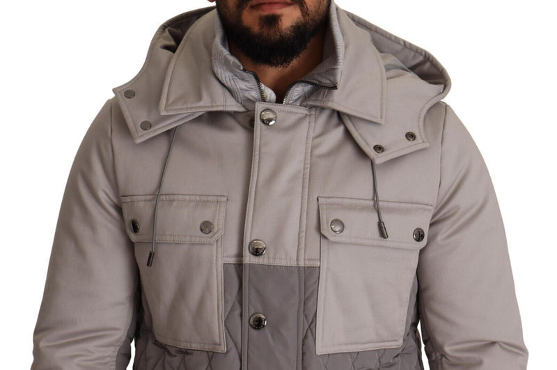 Elegante chaqueta gris de viento gris liviano