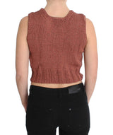 Pull gilet en tricot à manches rouges chic