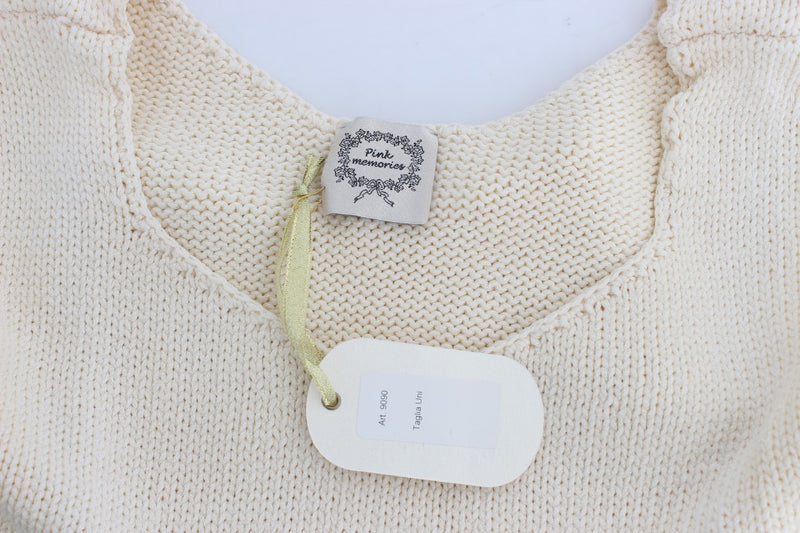 Beige Sleeveless Knit Vest Sweater