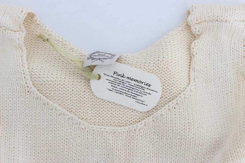 Beige ärmellose Strickweste Pullover