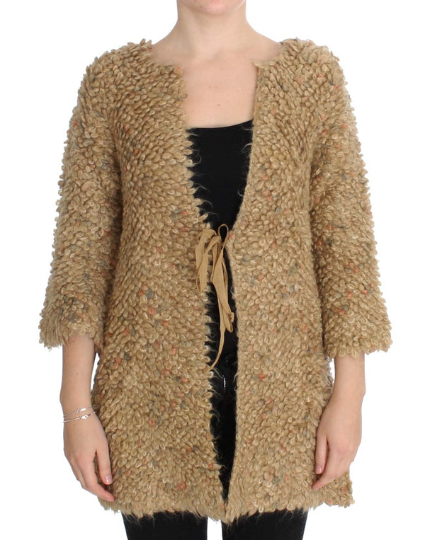 Elegantes beige Pullovercoat Cape