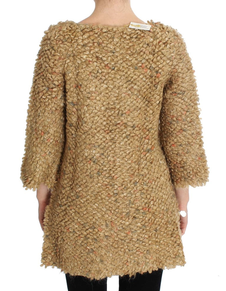 Elegantes beige Pullovercoat Cape