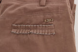 Chic Brown Cropped Pants Corduroy