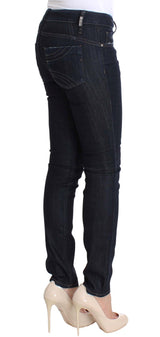 Chic jeans azul flaco ajustado