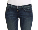 Chic jeans azul flaco ajustado