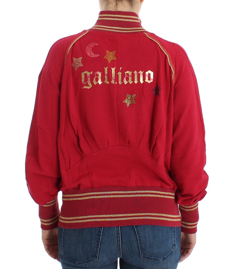 Cardigan zip rose élégant avec détaillant le logo