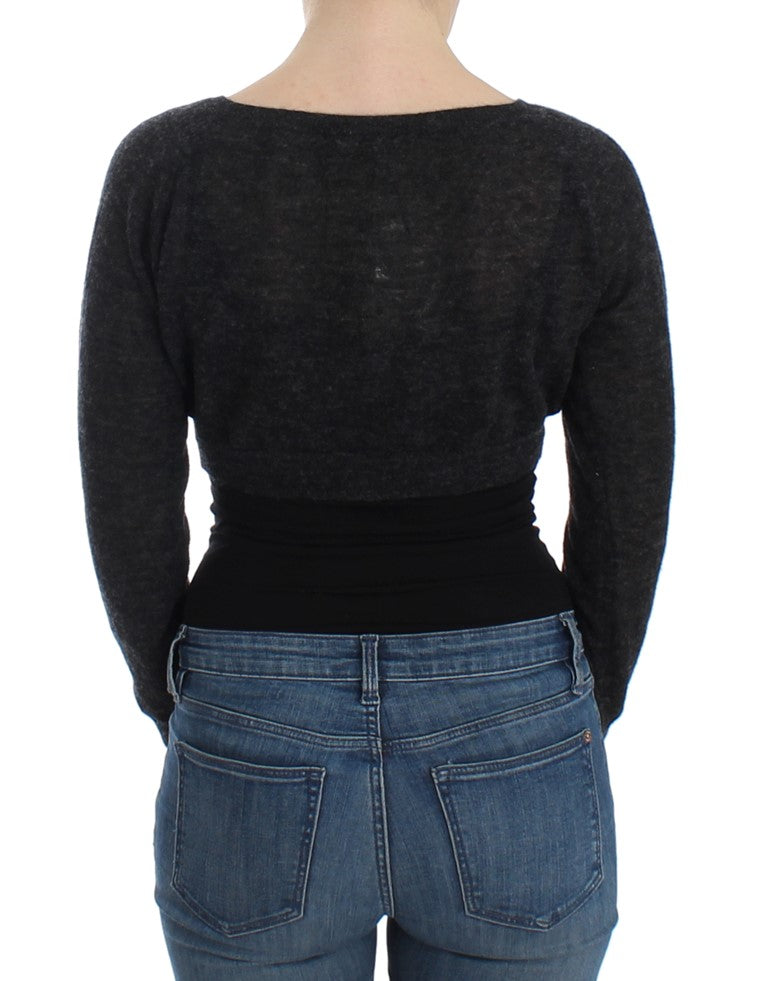 Maglione di lana alpaca cropped chic