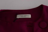 Impresionante blusa morada sin mangas de seda