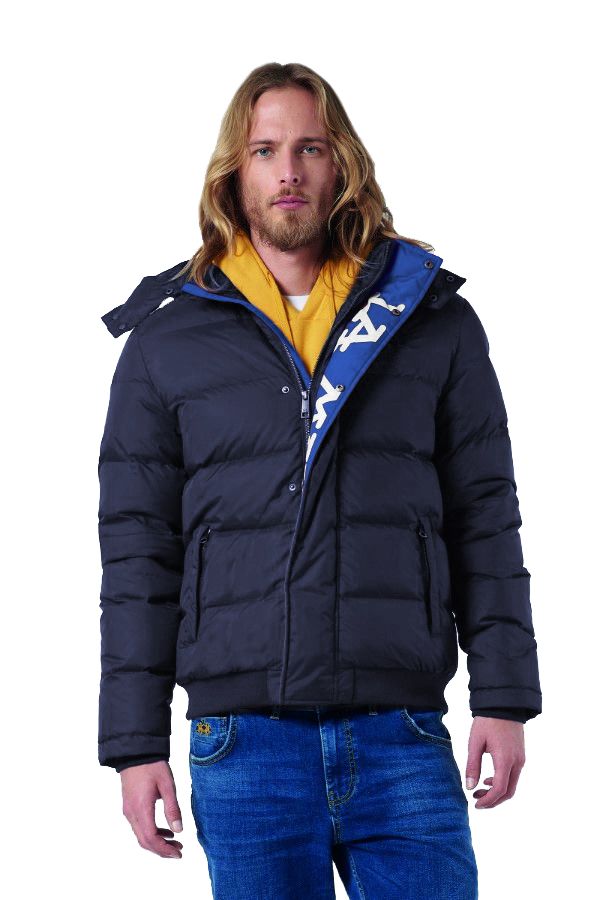 Elegante Sportjacke mit Motorhaube in Marineblau