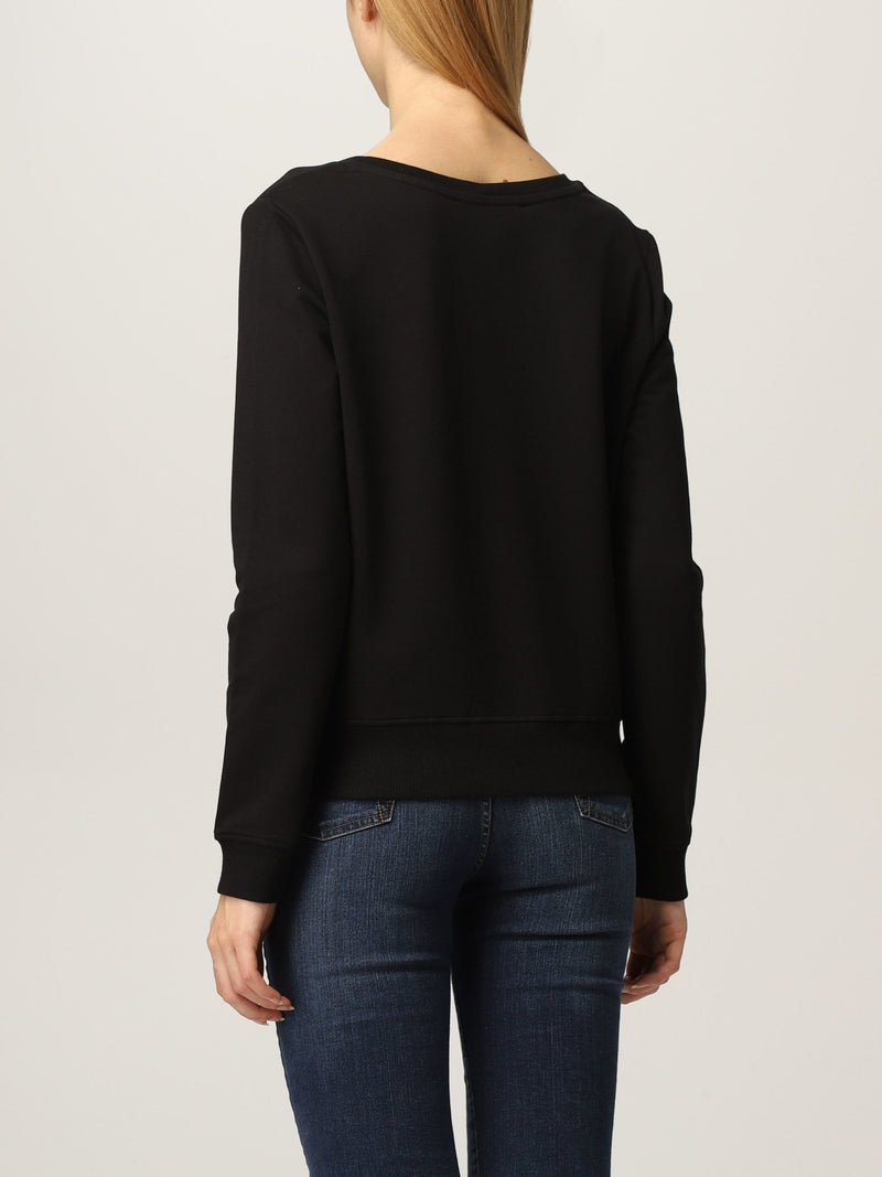 Chic bedruckte Crewneck -Baumwoll -Sweatshirt