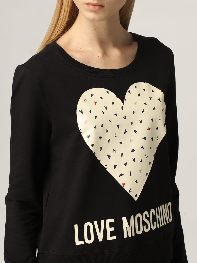 Chic Printed Crewneck Cotton Speatshirt