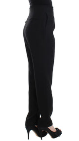 Pantalon noir à taille haute élégante