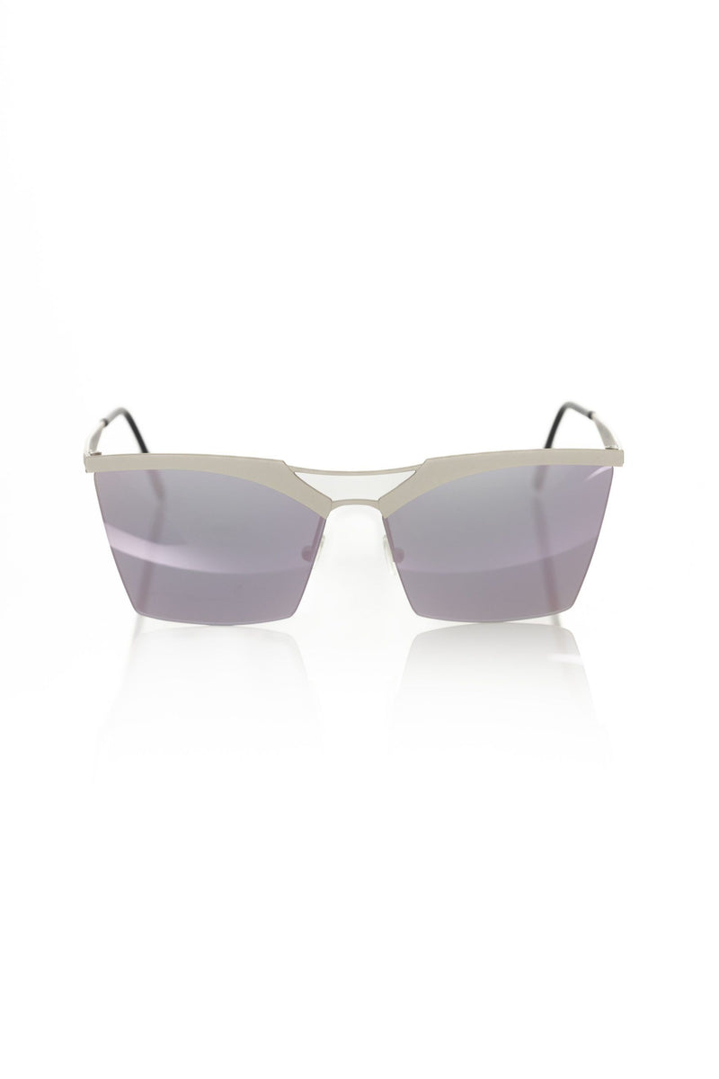 Chic Silver Clubmaster Sonnenbrille mit schattiertem Objektiv