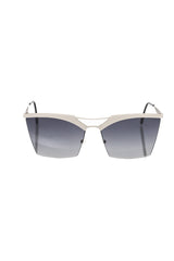 Elegante silberne Clubmaster Sonnenbrille