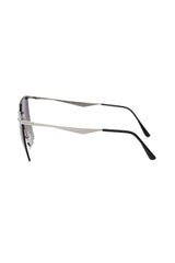 Elegante silberne Clubmaster Sonnenbrille