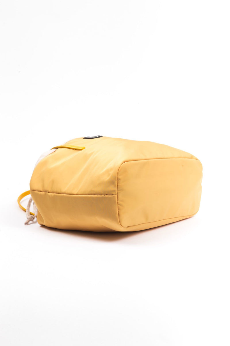 Yellow Polyester Women Handbag