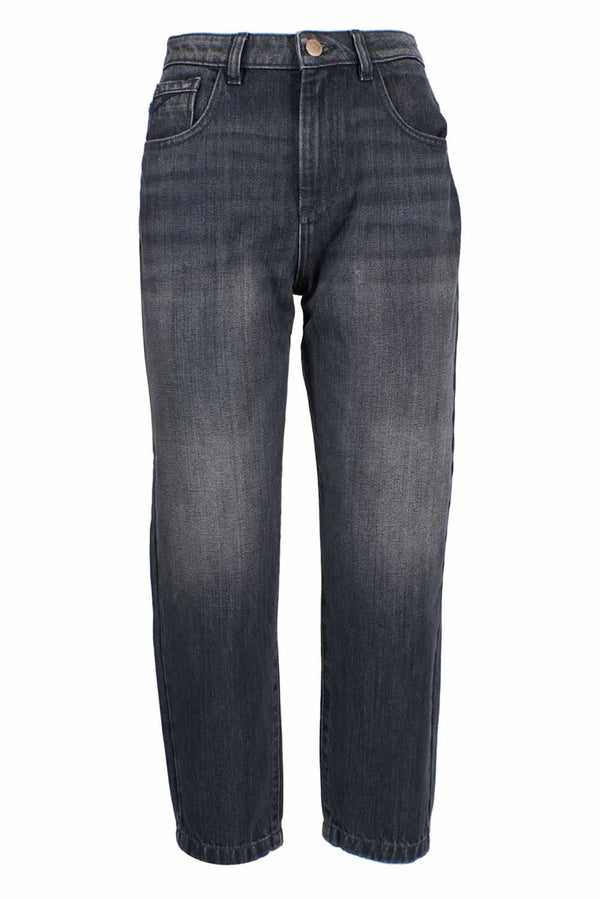 Chic Jeans negros de cintura alta para mujeres