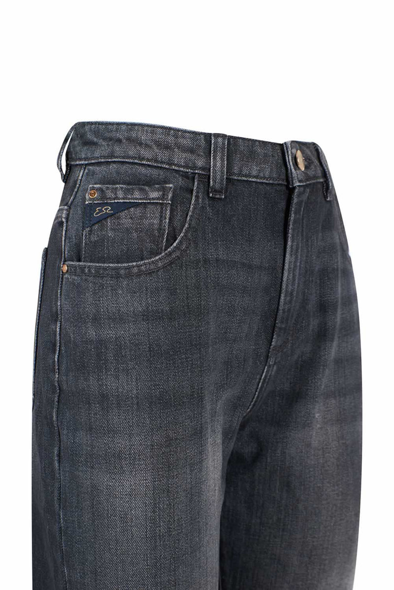 Chick mit hoher taillierter schwarze Jeans für Frauen